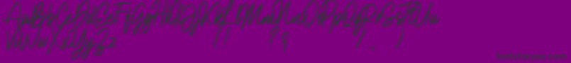 Natalia Rosaline Demo-Schriftart – Schwarze Schriften auf violettem Hintergrund