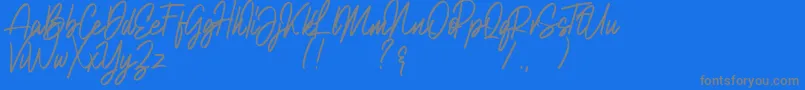 Natalia Rosaline Demo-Schriftart – Graue Schriften auf blauem Hintergrund