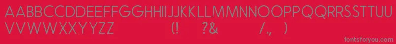 Police Natalia Rosaline Sans Demo – polices grises sur fond rouge