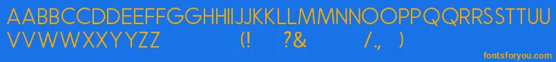 Natalia Rosaline Sans Demo Font – Orange Fonts on Blue Background