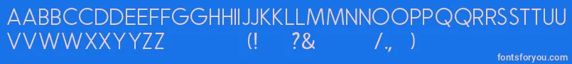 Natalia Rosaline Sans Demo Font – Pink Fonts on Blue Background