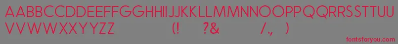 Natalia Rosaline Sans Demo Font – Red Fonts on Gray Background