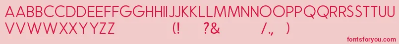 Natalia Rosaline Sans Demo Font – Red Fonts on Pink Background