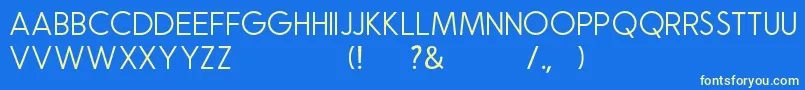 Natalia Rosaline Sans Demo Font – Yellow Fonts on Blue Background