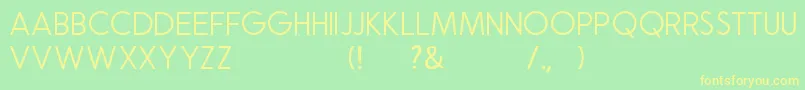 Natalia Rosaline Sans Demo Font – Yellow Fonts on Green Background