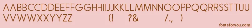 Natalia Rosaline Sans Demo-Schriftart – Braune Schriften auf rosa Hintergrund