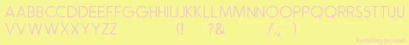 Natalia Rosaline Sans Demo Font – Pink Fonts on Yellow Background
