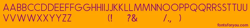 Natalia Rosaline Sans Demo Font – Purple Fonts on Orange Background