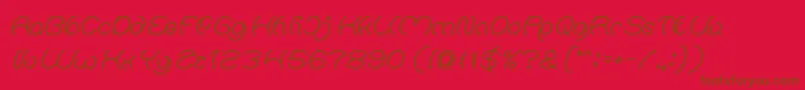 Natalie Bold-Schriftart – Braune Schriften auf rotem Hintergrund