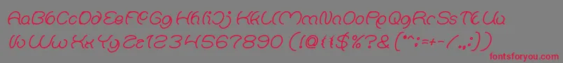 Natalie Bold Font – Red Fonts on Gray Background