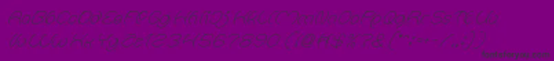 Natalie light Font – Black Fonts on Purple Background