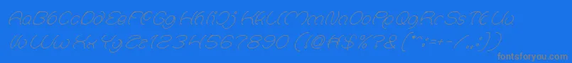 Natalie light-Schriftart – Graue Schriften auf blauem Hintergrund