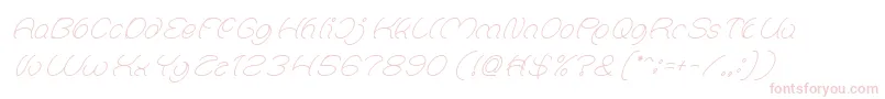 Natalie light Font – Pink Fonts on White Background