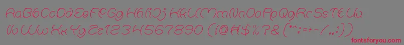 Natalie Font – Red Fonts on Gray Background