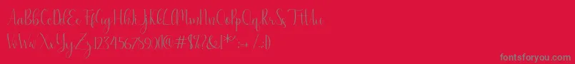 natasa Font – Gray Fonts on Red Background