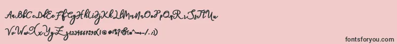 natasha Font – Black Fonts on Pink Background