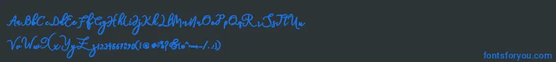 natasha Font – Blue Fonts on Black Background