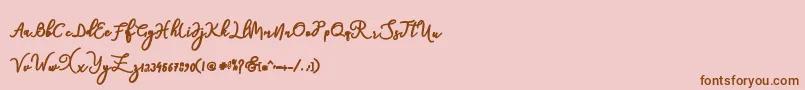 natasha Font – Brown Fonts on Pink Background