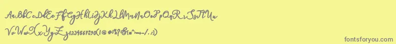 natasha Font – Gray Fonts on Yellow Background