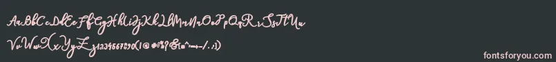 natasha Font – Pink Fonts on Black Background