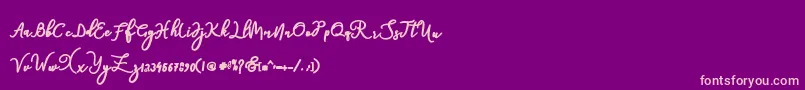 natasha Font – Pink Fonts on Purple Background