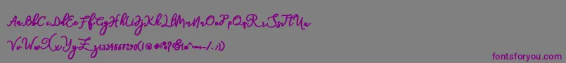 natasha Font – Purple Fonts on Gray Background