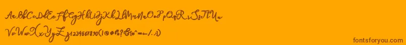 natasha Font – Brown Fonts on Orange Background