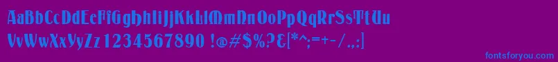 Petrarkaフォントについての詳細 フォントPetrarka – 紫色の背景に青い文字