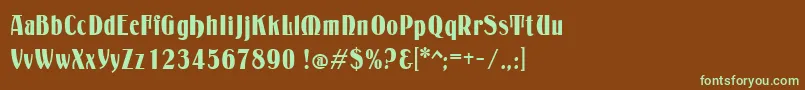 Подробнее о шрифте Petrarka Шрифт Petrarka – зелёные шрифты на коричневом фоне