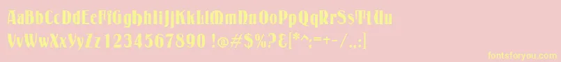 Petrarka Font – Yellow Fonts on Pink Background