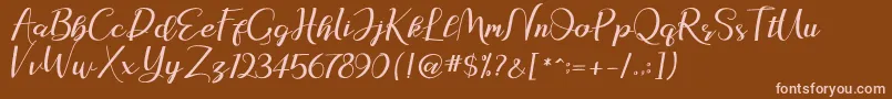 More about natasya Font natasya Font – Pink Fonts on Brown Background