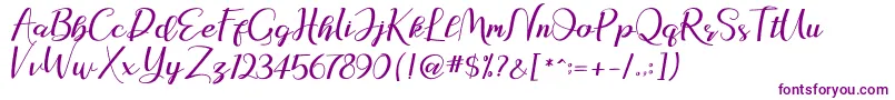 natasya Font – Purple Fonts on White Background