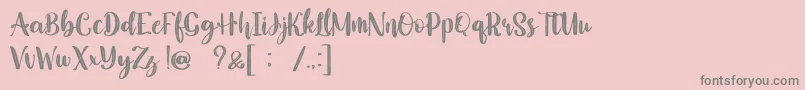 Nathalia Demo Font – Gray Fonts on Pink Background