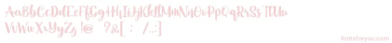 Nathalia Demo Font – Pink Fonts on White Background