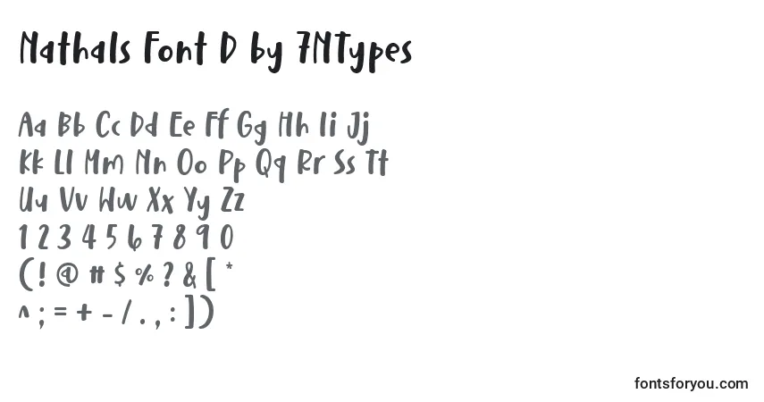 Czcionka Nathals Font D by 7NTypes – alfabet, cyfry, specjalne znaki