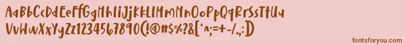 Nathals Font D by 7NTypes Font – Brown Fonts on Pink Background