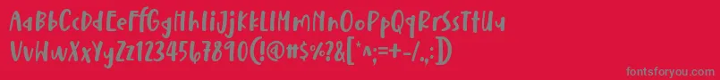Nathals Font D by 7NTypes Font – Gray Fonts on Red Background