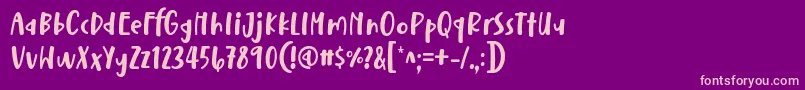 Nathals Font D by 7NTypes Font – Pink Fonts on Purple Background