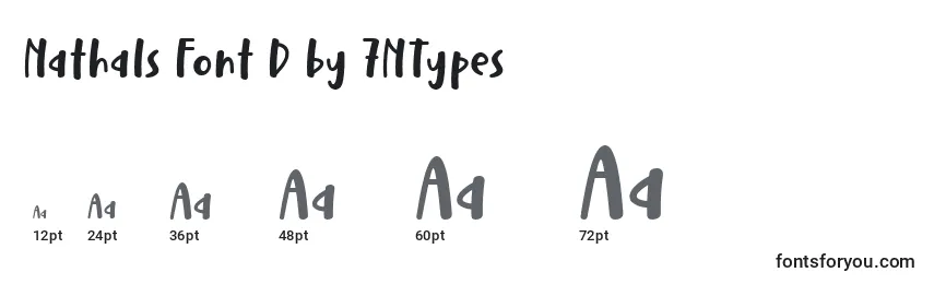 Größen der Schriftart Nathals Font D by 7NTypes