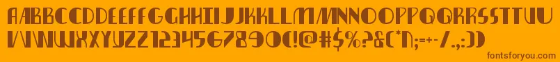 nathanbrazil1 1 Font – Brown Fonts on Orange Background