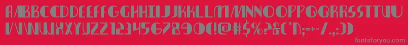 nathanbrazil1 1 Font – Gray Fonts on Red Background