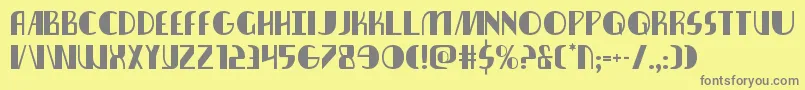 nathanbrazil1 1 Font – Gray Fonts on Yellow Background