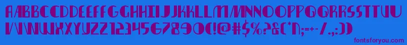 nathanbrazil1 1 Font – Purple Fonts on Blue Background