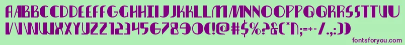 nathanbrazil1 1 Font – Purple Fonts on Green Background