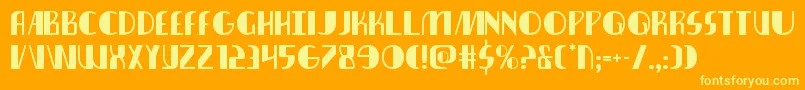 nathanbrazil1 1 Font – Yellow Fonts on Orange Background