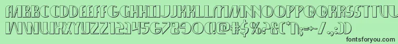 nathanbrazil3d1 1 Font – Black Fonts on Green Background