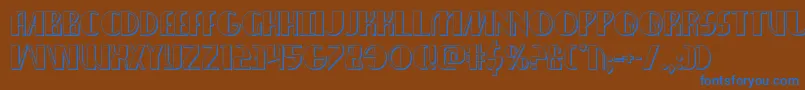nathanbrazil3d1 1-Schriftart – Blaue Schriften auf braunem Hintergrund