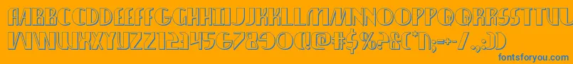 nathanbrazil3d1 1-Schriftart – Blaue Schriften auf orangefarbenem Hintergrund