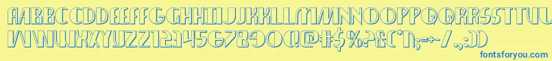 nathanbrazil3d1 1-Schriftart – Blaue Schriften auf gelbem Hintergrund