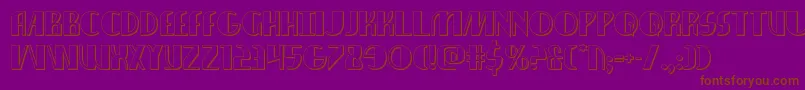 nathanbrazil3d1 1-Schriftart – Braune Schriften auf violettem Hintergrund